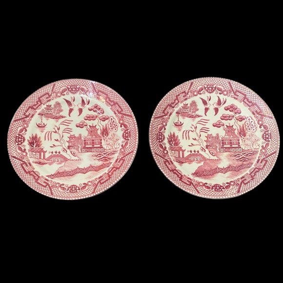 Antique Pair of Kanedai Willow Plates - Picture 10 of 11